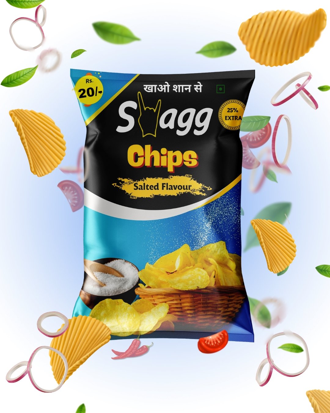 Swagg Salted Flavour Chips - ₹ 20 Packet (Pack of 50)
