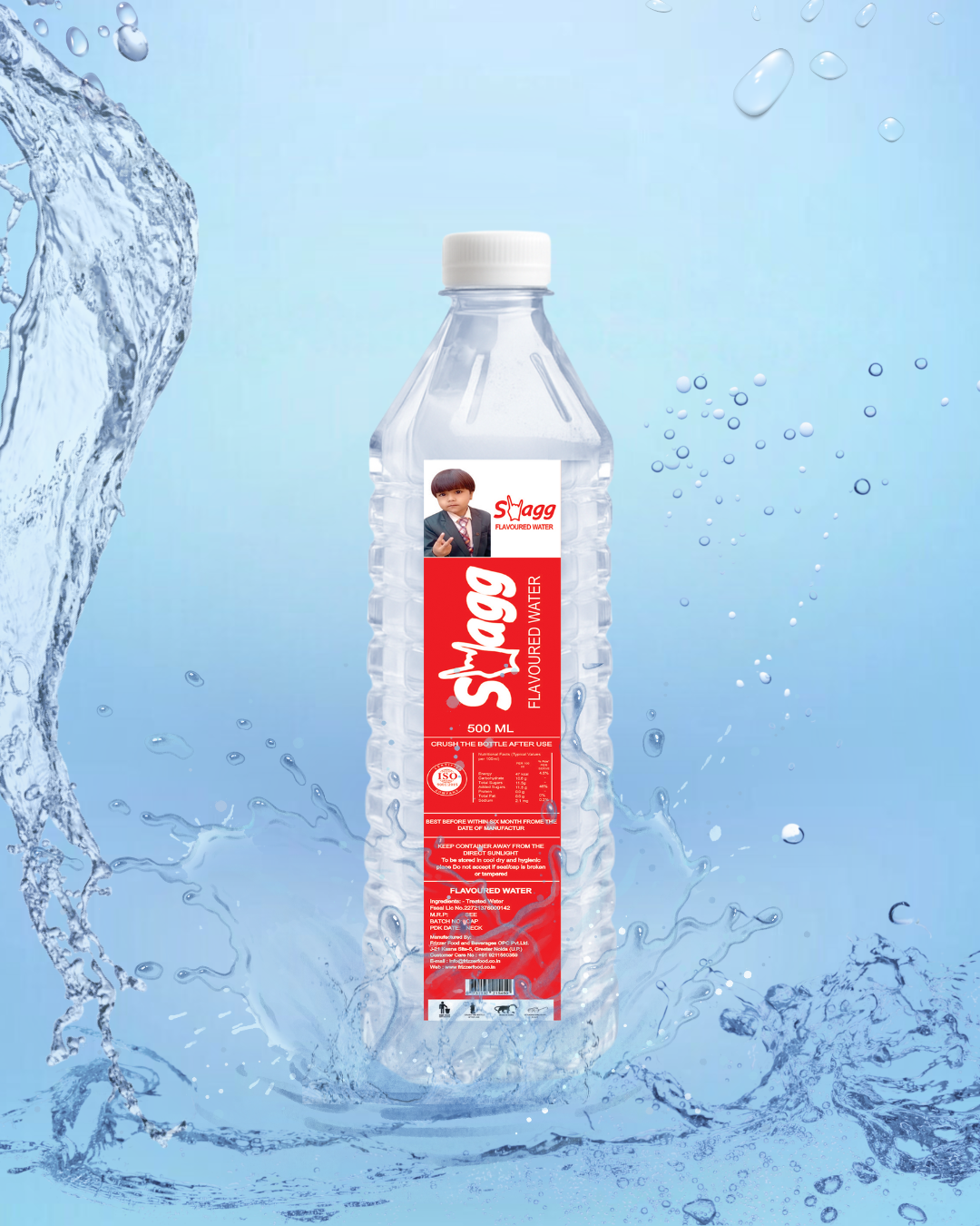 Swagg Water With Added Minerals Falvour, 500 ml (Pack of 50)