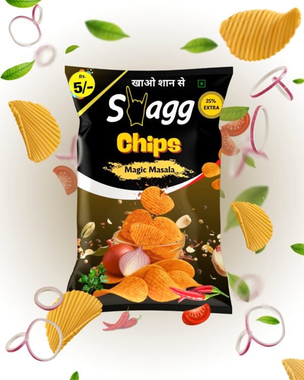 Swagg Magic Masala Flavour Chips - ₹ 5 Packet (Pack of 50)