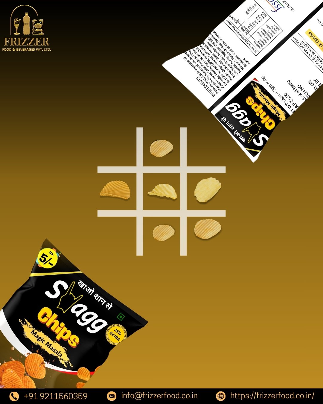 Swagg Magic Masala Flavour Chips - ₹ 20 Packet (Pack of 50) - Image 2