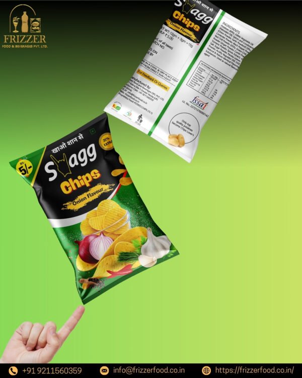 Swagg Onion Flavour Flavour Chips- ₹ 20 Packet (Pack of 50) - Image 4