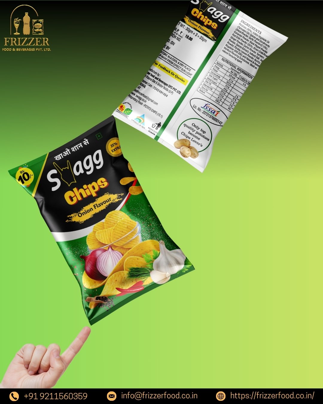 Swagg Onion Flavour Flavour Chips - ₹ 5 Packet (Pack of 50) - Image 6