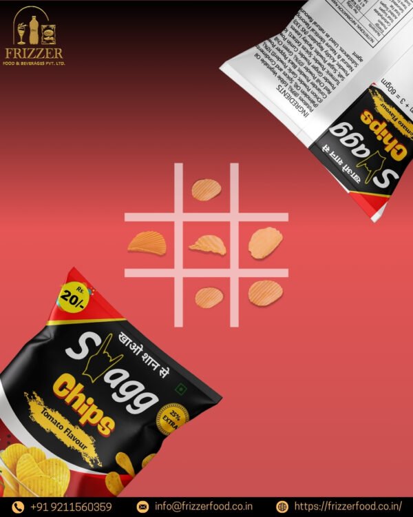 Swagg Tomato Flavour Chips - ₹ 20 Packet (Pack of 50) - Image 2