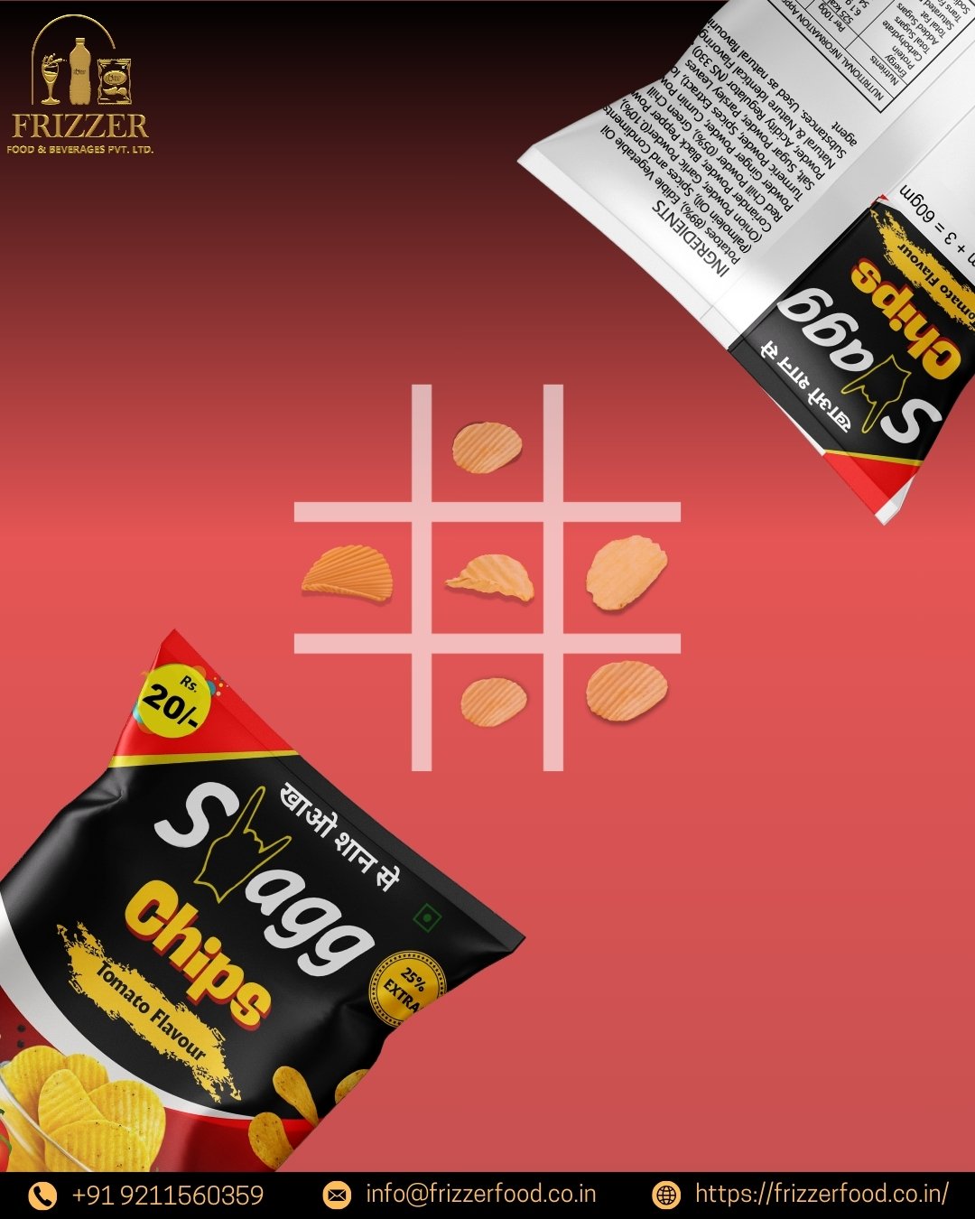 Swagg Tomato Flavour Chips - ₹ 20 Packet (Pack of 50) - Image 2