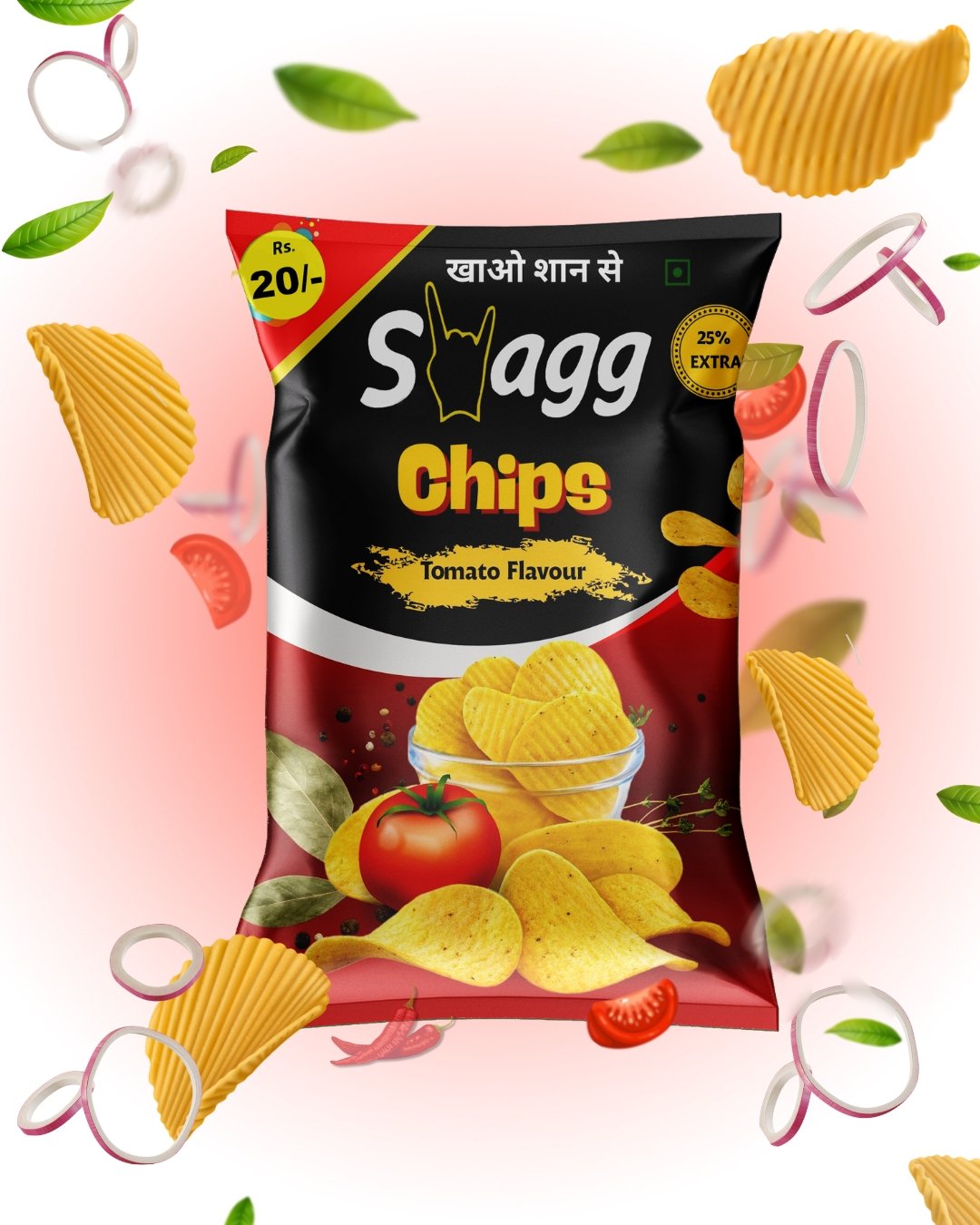 Swagg Tomato Flavour Chips - ₹ 20 Packet (Pack of 50)