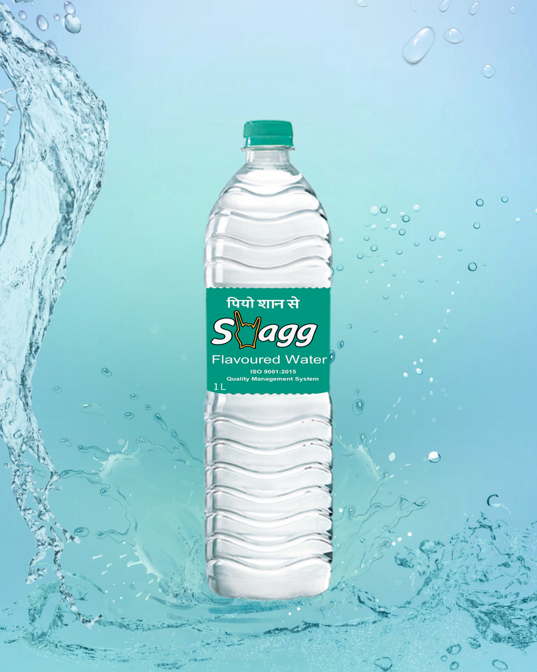 Swagg Water Bottle, 1 L (Pack of 50)