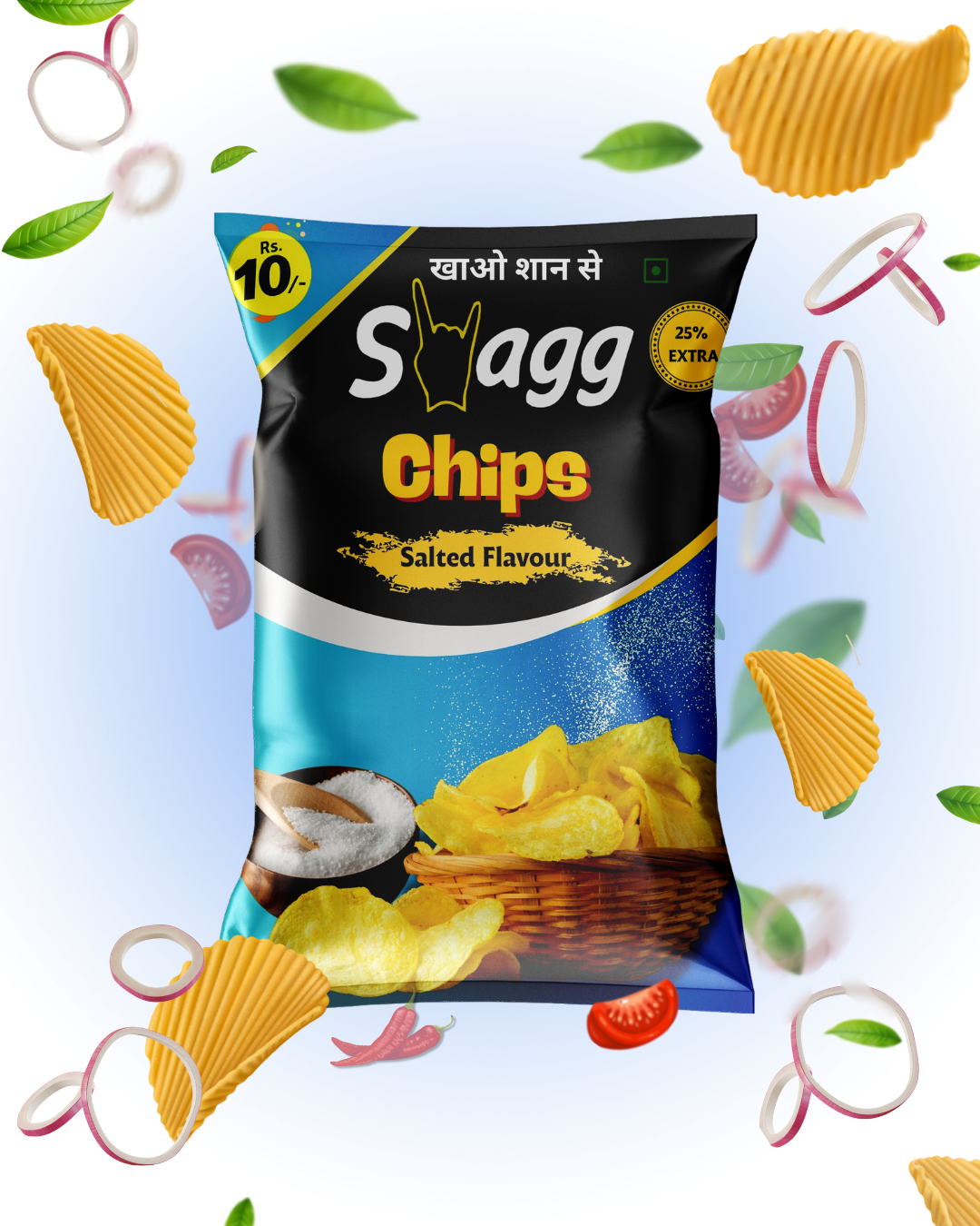 Swagg Salted Falvour Chips- ₹ 10 Packet (Pack of 50)